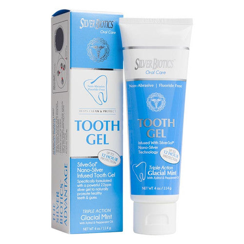 NanoSilver Tooth Gel Tube Glacial Mint 4.0oz
